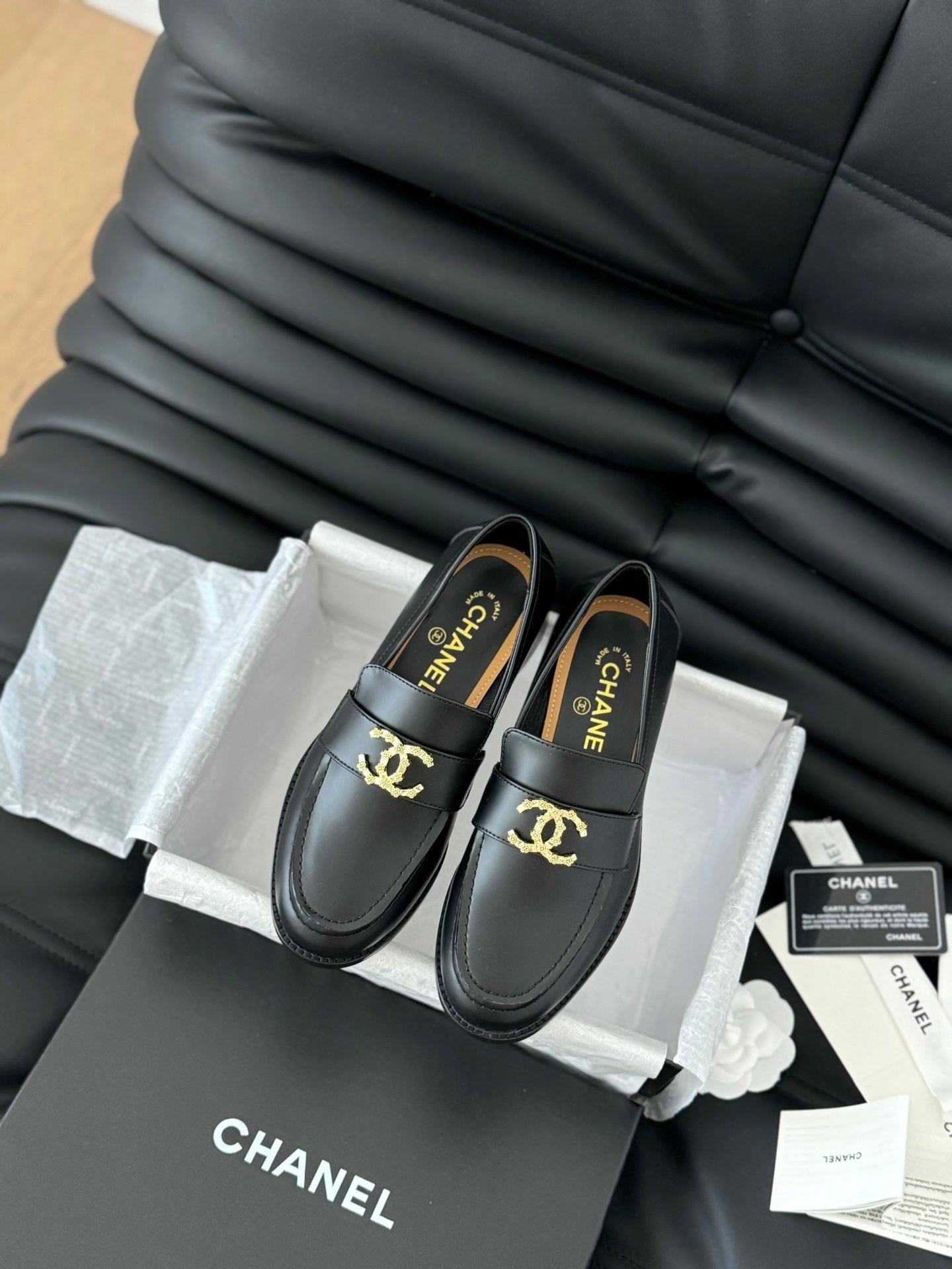 24S new double C buckle Mary Jane loafers