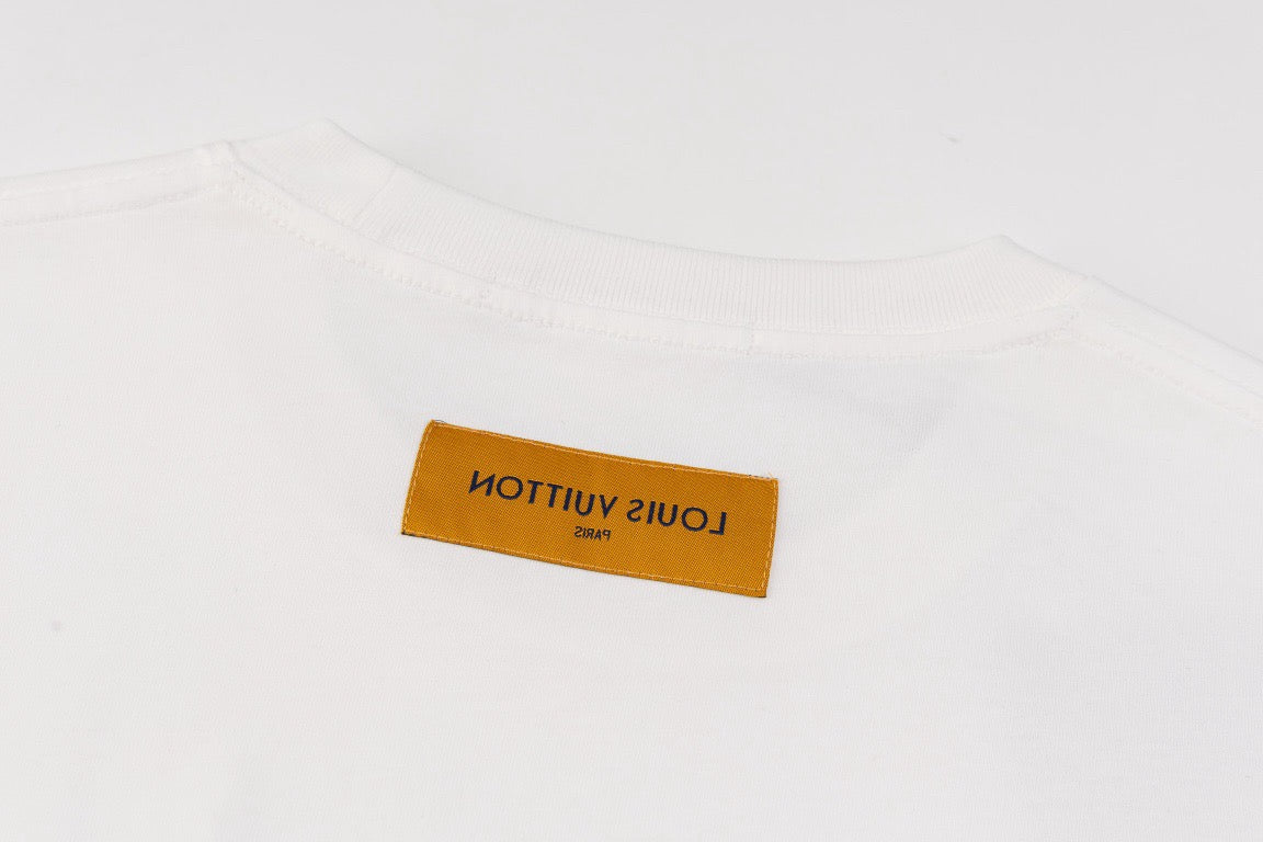 24ss chest embroidered letter short sleeves