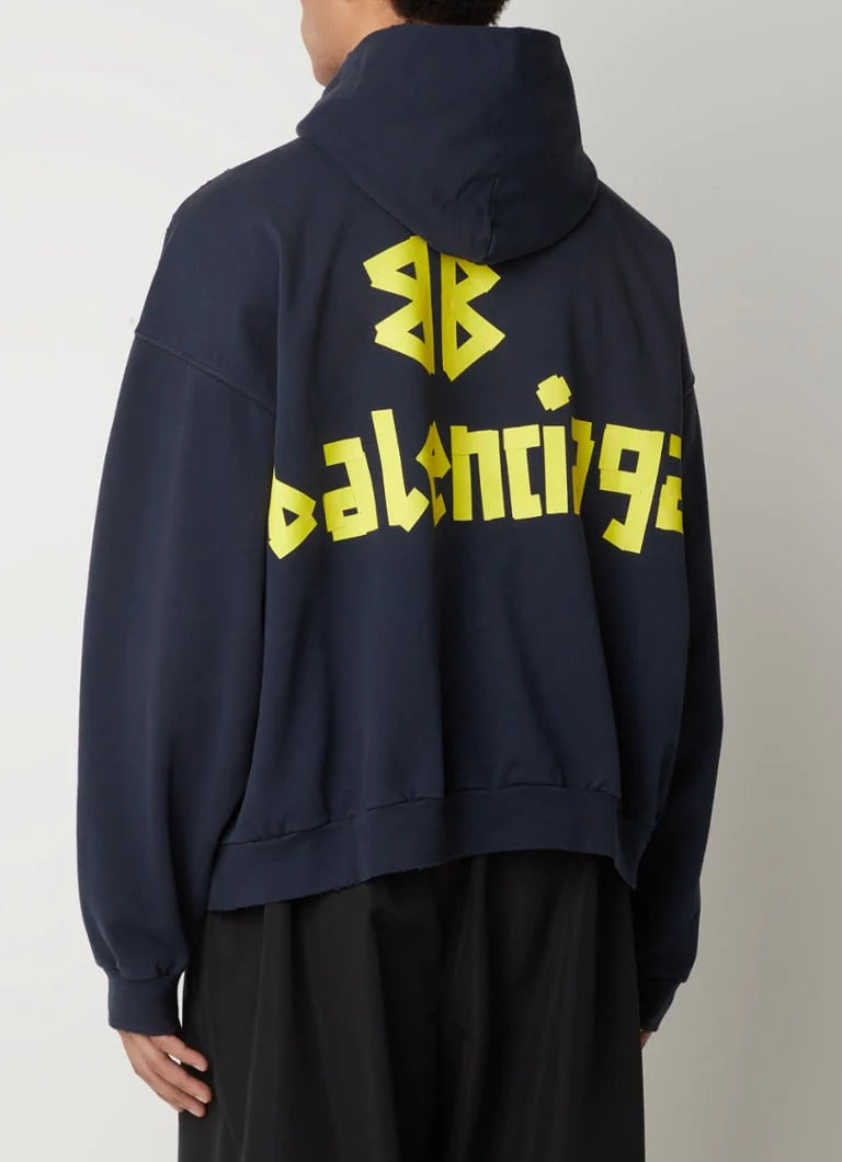 B's Tape Print Hoodie - Black