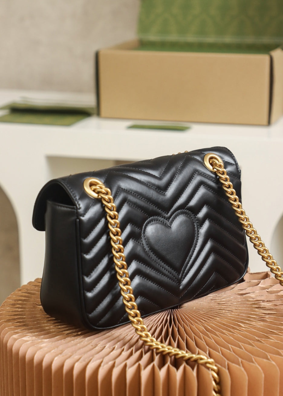 black Small GG Marmont 2.0 Shoulder Bag