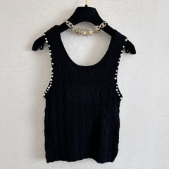 Pearl Pleated Knit Camisole