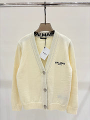 BA new minimalist letter logo knitted cardigan