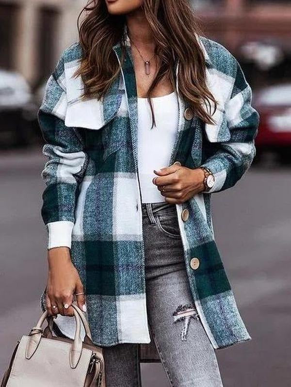 Back in the Days Plaid Cardigan Jacket