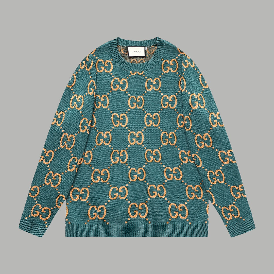 all over print jacquard sweater