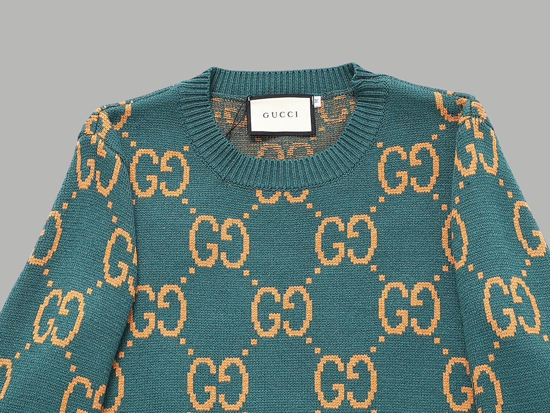 all over print jacquard sweater