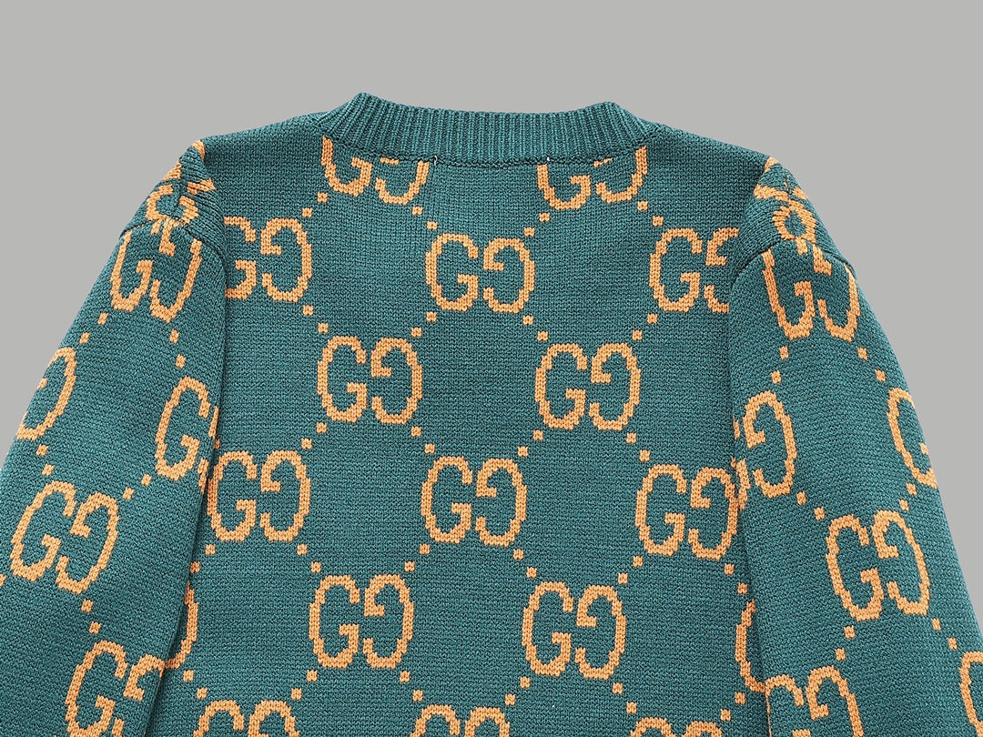 all over print jacquard sweater