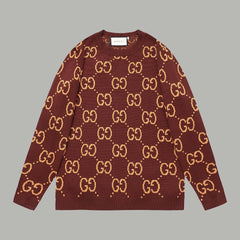 all over print jacquard sweater