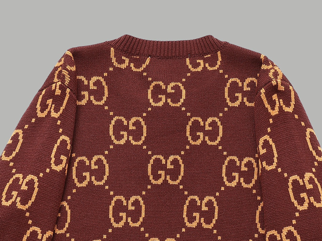 all over print jacquard sweater