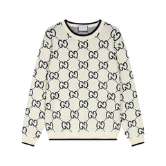 all over print jacquard sweater