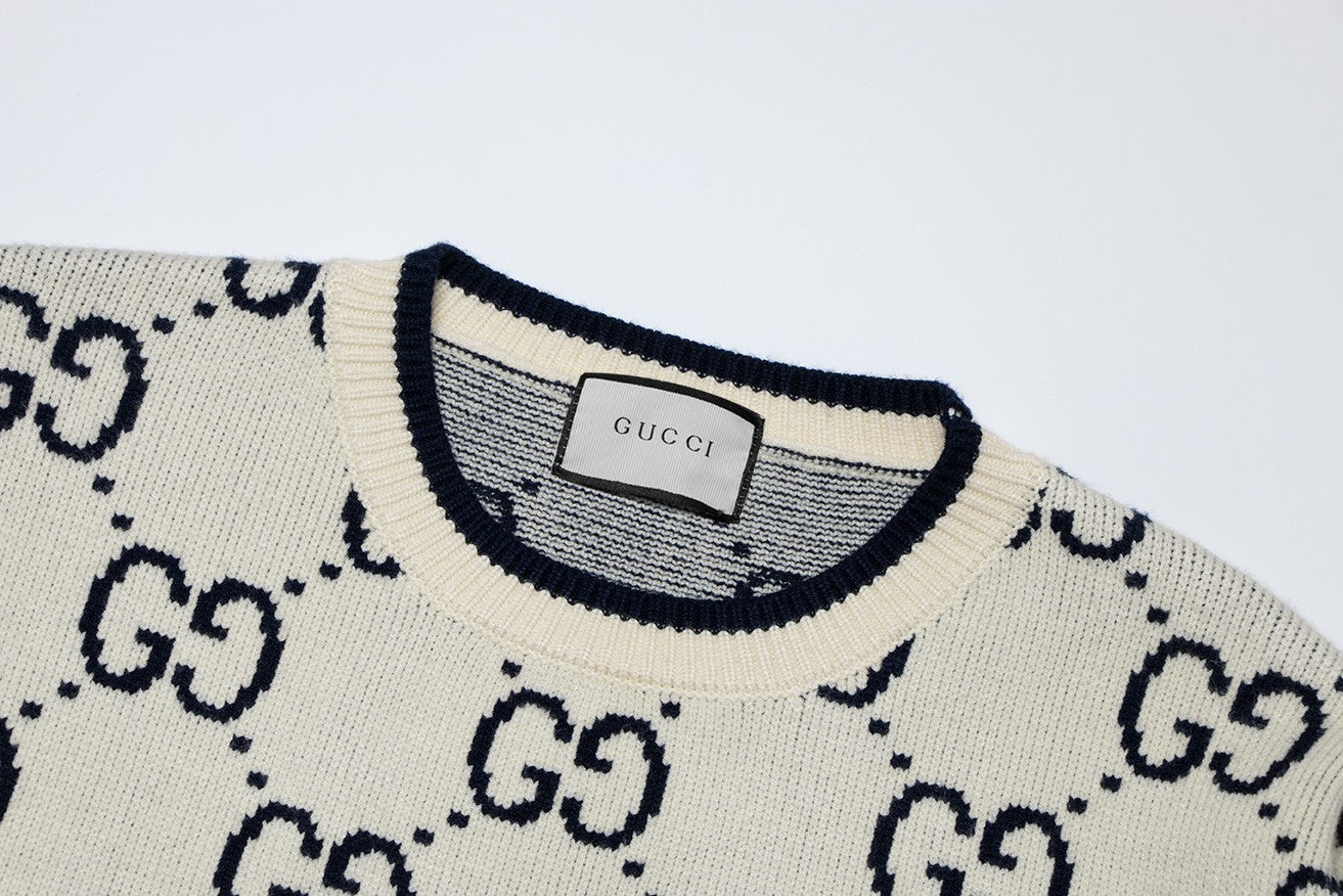 all over print jacquard sweater