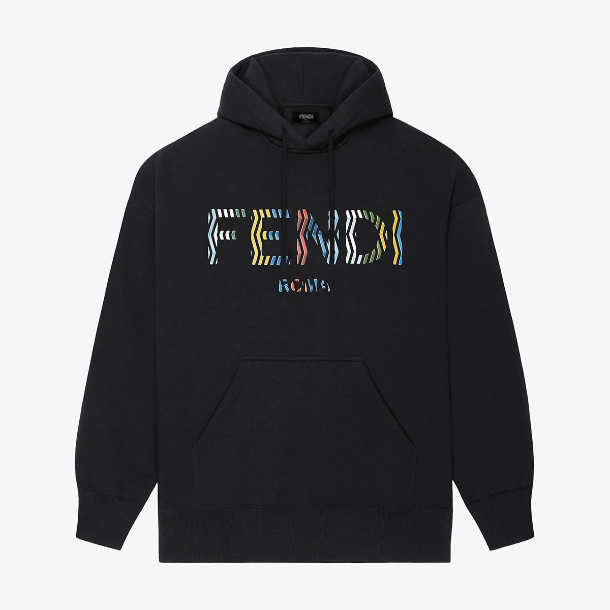 Colorful logo printed hoodie