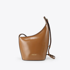 Curved Shoulder Bag - Caramel