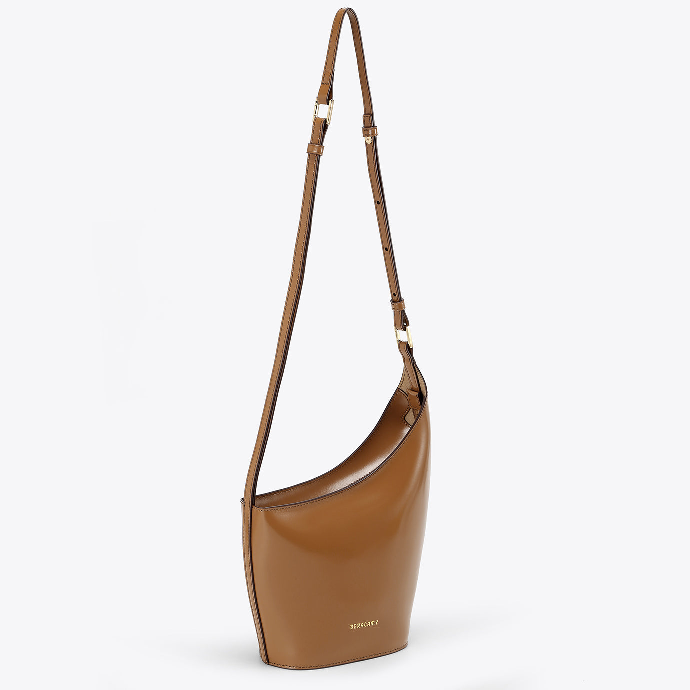 Curved Shoulder Bag - Caramel