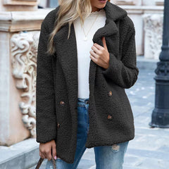 FULL SIZE LAPEL COLLAR SHERPA COAT