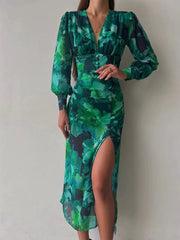 Emerald Long Sleeve Maxi Dress