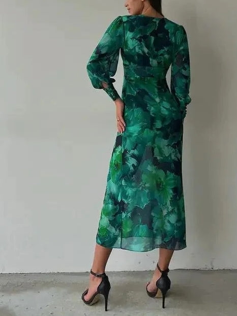 Emerald Long Sleeve Maxi Dress