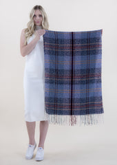 Herringbone Plaid Scarf w/ Fringe