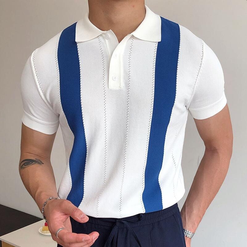 Blue Striped Polo