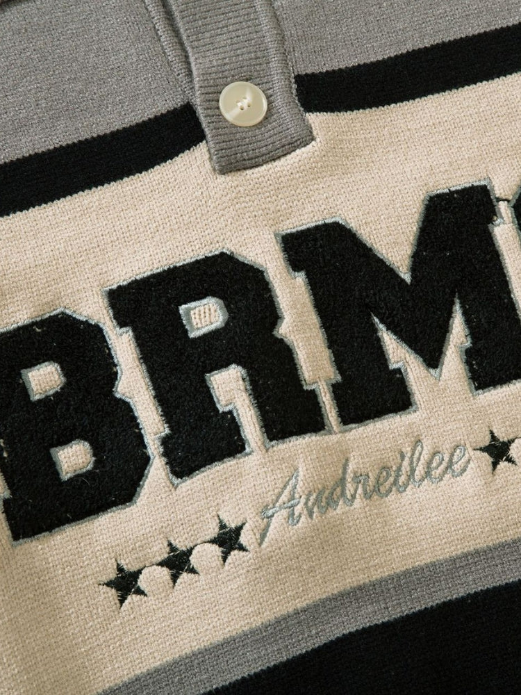 BRMG Striped Longsleeve Polo