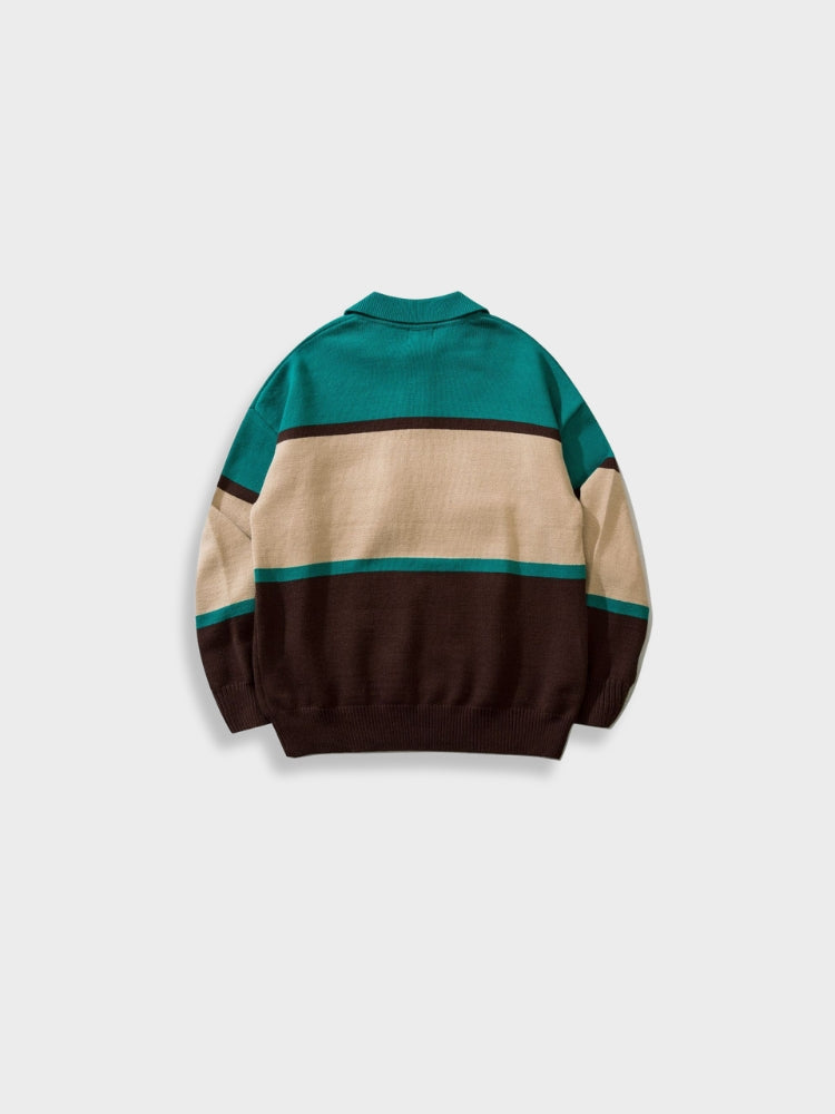 BRMG Striped Longsleeve Polo