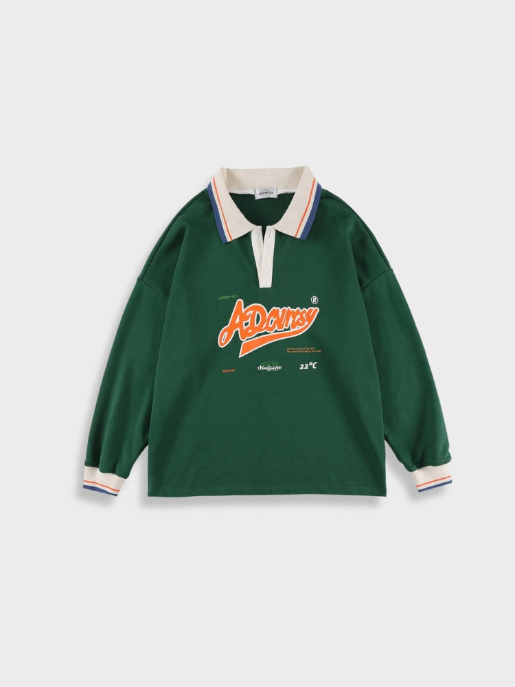 American Vintage Retro Longsleeve Polo