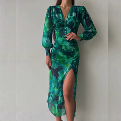 Emerald Long Sleeve Maxi Dress